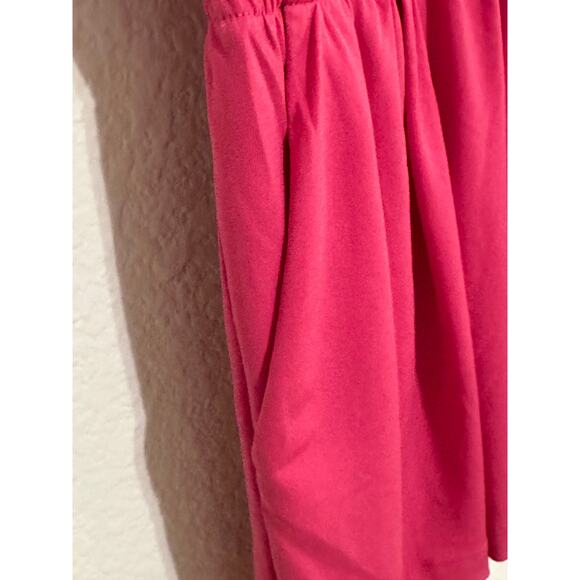 NWT BCBGeneration Romper Size XS Barbie Pink V-Neck Pockets Summer Beachy SZ L - Picture 6 of 8